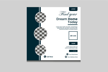 business drem home social media poster design