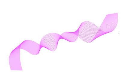 Wave lines smooth flowing dynamic black gradient isolated on transparent background for concept of technology