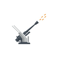 Anti Aircraft Gun icon logo flat vector design