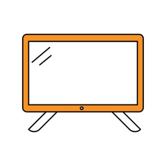 lcd lineal color line icon with white background vector stock illustration