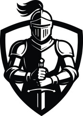 Knight Mascot Middle High Scool Sports Team Mascot Vector – Medieval Sports Team Warrior Logo for School Spirit, Cricut Projects, and Jersey Designs