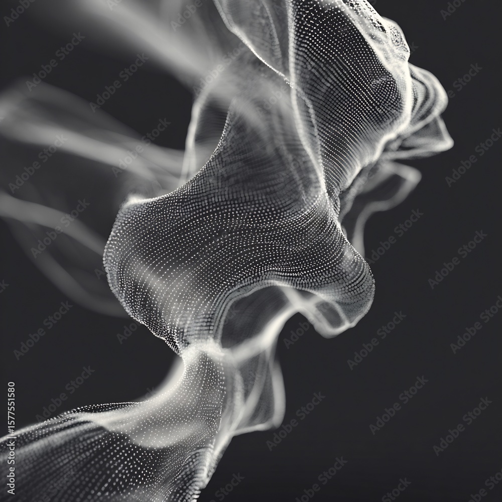 Poster abstract floating particle mesh formation for technology or science presentations