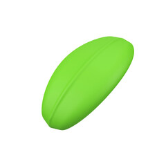 Green leaf isolated 3d render icon illustration