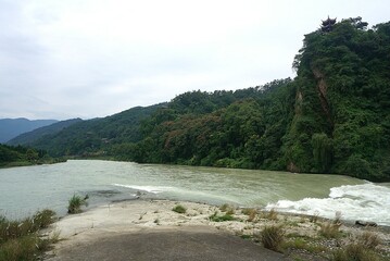 the river in the mountains
