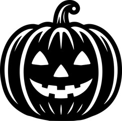 Black and White Pumpkin Icon