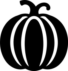 Black and White Pumpkin Icon