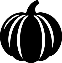 Black and White Pumpkin Icon