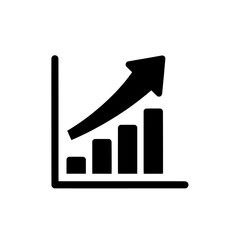 business growth chart with upward arrow and bar graph