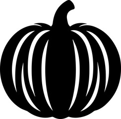 Black and White Pumpkin Icon