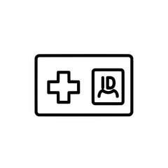 Fototapeta premium medical ID card icon for healthcare and safety