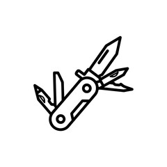 Multi-tool with knives and blades for outdoor activities