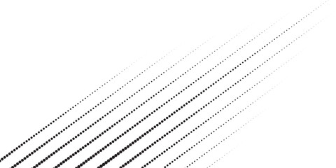 Set of halftone dots gradient pattern texture isolated on white background. Straight dotted spots using halftone circle dot raster texture. Vector blot half tone collection.
