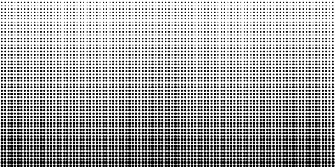 Halftone gradient. Dotted gradient, smooth dots spraying and halftones dot background seamless horizontal geometric pattern vector template set