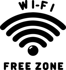 Free Wi-Fi Symbol Round Icon