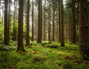 forest in the morning