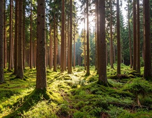 Fototapeta premium forest in the morning