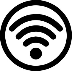 Free Wi-Fi Symbol Round Icon