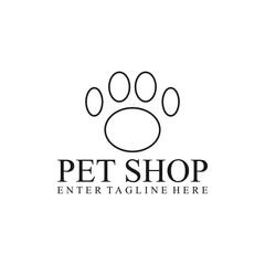 Pet shop logo design, cat paw logo, dog paw, footprint, vector, silhouette, pet food symbol, veterinarian, puppy, paw, animals, illustration, cute, vet, health, shape, love