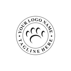 Pet shop logo design, cat paw logo, dog paw, footprint, vector, silhouette, pet food symbol, veterinarian, puppy, paw, animals, illustration, cute, vet, health, shape, love