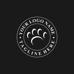 Pet shop logo design, cat paw logo, dog paw, footprint, vector, silhouette, pet food symbol, veterinarian, puppy, paw, animals, illustration, cute, vet, health, shape, love