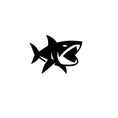 vector illustration of an abstract shark