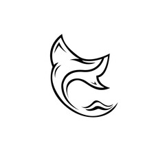 vector illustration of an whale