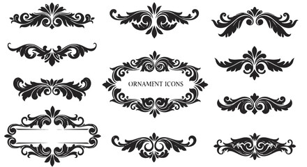 A versatile collection of ornate floral vintage frames and decorative scroll elements perfect for any design or illustration project