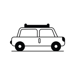 Fototapeta premium taxi glyph outline icon with white background vector stock illustration