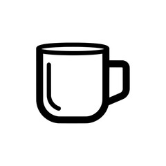 Simple mug icon for web design and branding