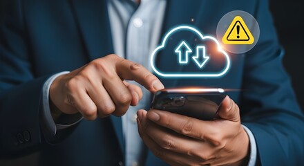 Mobile Cloud Security Alert: Data Transfer Warning on Smartphone