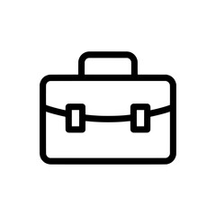 Minimalist briefcase outline with handle for professional context