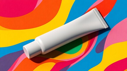 Tube on Colorful Background