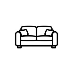 Minimalist sofa with cushions for home interior design