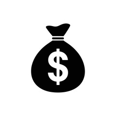 Money Bag Icon: A simple, yet powerful illustration of a classic money bag, meticulously crafted with the iconic dollar sign, encapsulating the essence of wealth, investment, and financial prosperity.