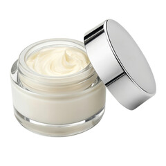 Cosmetic cream jar on background displaying moisturizing beauty product for skincare regimen in studio shot