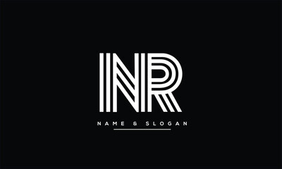NR, RN, N, R Abstract Letters Logo Monogram