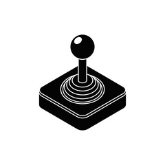 Classic Joystick: A nostalgic black and white image of a classic joystick, a timeless symbol of gaming, invites viewers to the world of classic video games.