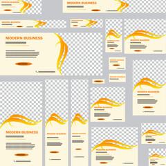  modern clean and corporate web banner design.