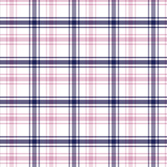 Pastel Pink and Navy Plaid Seamless Pattern