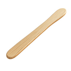 Wooden craft stick for projects Popsicle medical tongue depressor flat lay on transparent background