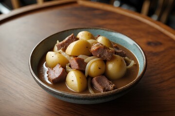 Stovies - United Kingdom Food Traditional Scottish Stew That Blends Simple Ingredients Into a Nourishing Meal, Perfect for Cold Days and Sharing with Family and Friends
