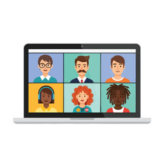 Happy moments virtual meeting of couples and people enjoying time together with technology and smiles