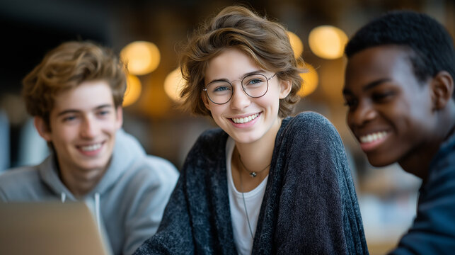 Collaborative Learning among Multicultural Students in a Library - Powered by Adobe