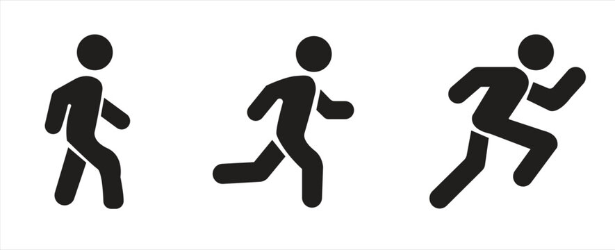 walking icon, Editable Stroke, Pixel Perfect, For Mobile and Web, isolated on white background, vector illustration.