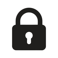 Padlock Security Lock Icon Vector, Privacy Protection Symbol, Safety Secure Access
