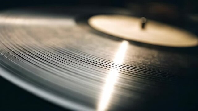 Close-up of a vinyl record