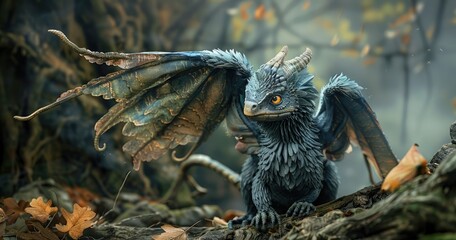 Griffs and fantasy creatures, realistic nature photography 