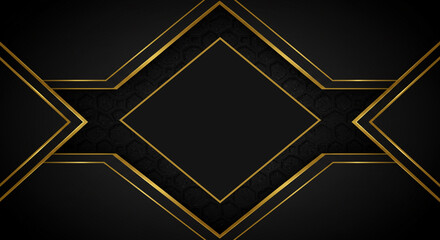 Dark Metallic Mesh Texture with Gold Accents vector. Modern Abstract Background with Gold Accents. A sophisticated abstract background design featuring a dark black backdrop with a subtle textured.