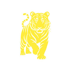 歩く虎のシルエット / Walking Tiger Silhouette