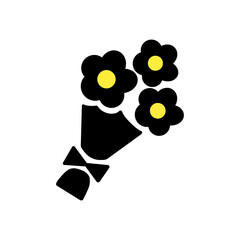 Flower Bouquet Icon – 花束のアイコン（贈り物・感謝・お祝い）

